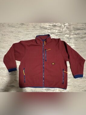 REI Trailsmith co-op Fleece burgundy blue Jacket - Women's 1XL Size